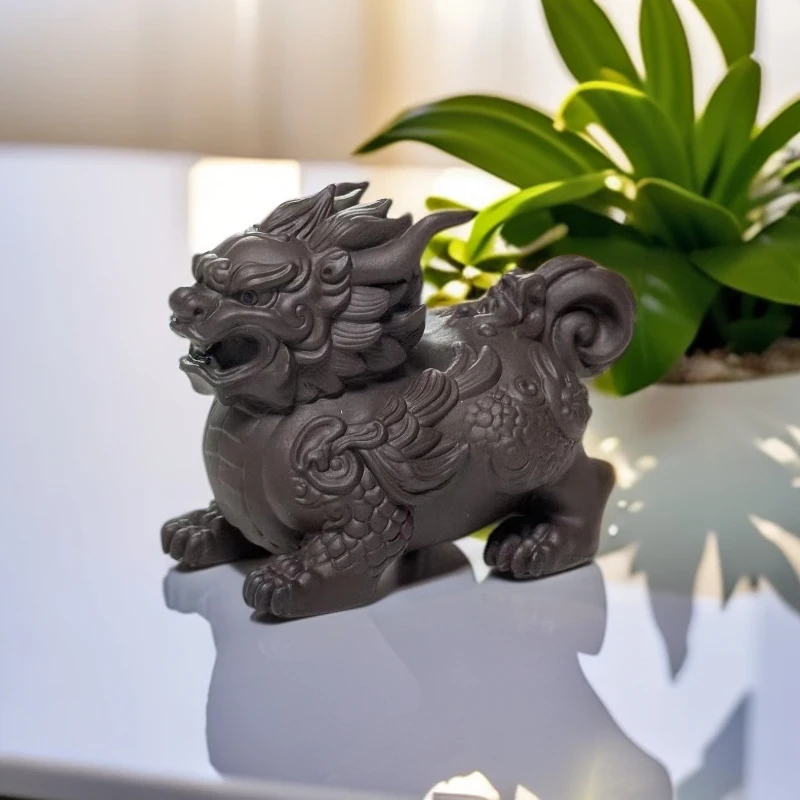 紫砂陶瓷茶宠貔貅高档茶桌摆件装饰品貔貅茶玩茶宠精品茶具摆设