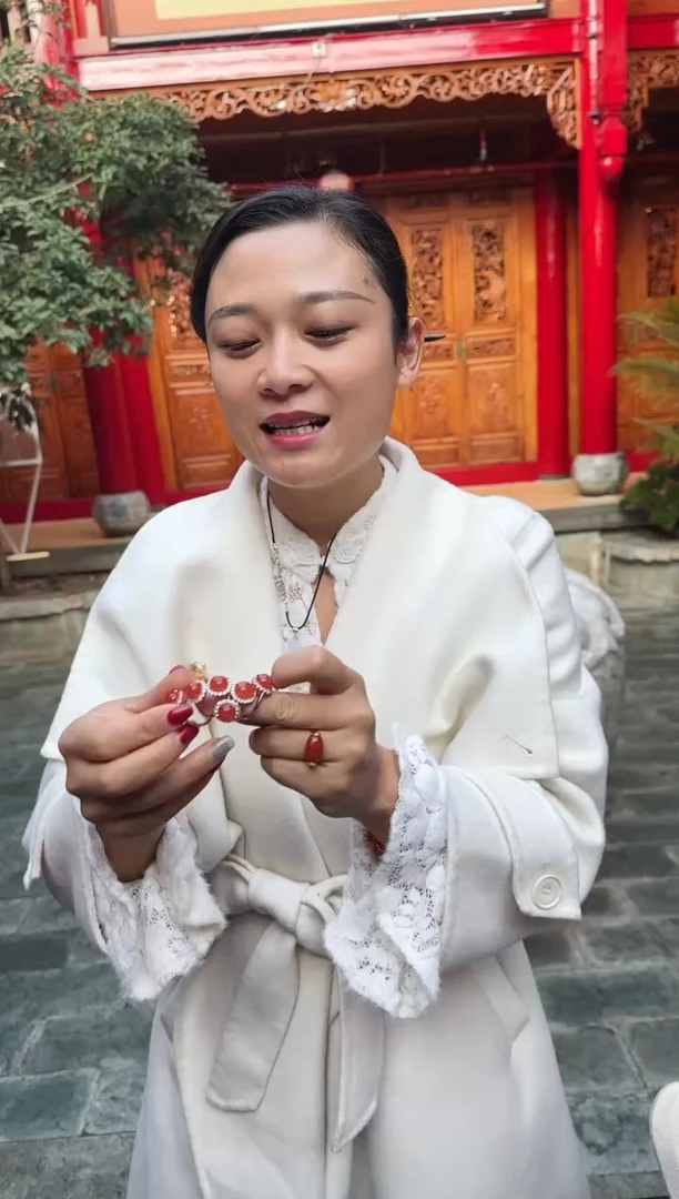 【闪购商品】南红玛瑙戒指合金樱桃红戒指H730多样性发一