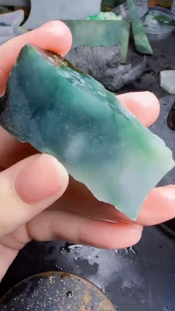 未镶嵌挂件翡翠毛*?天然翡翠015