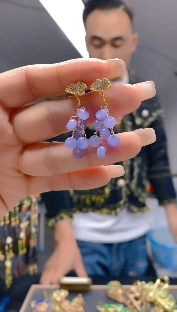 【闪购商品】翡翠耳饰合金271翡翠耳钉