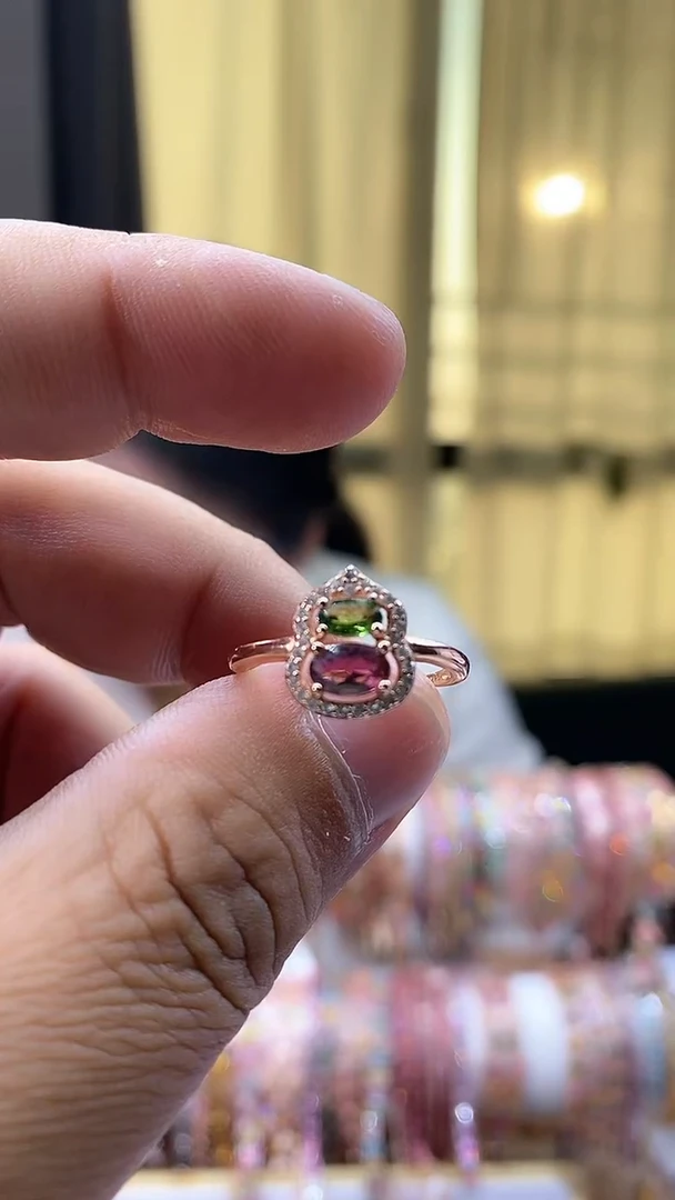 【闪购商品】碧玺戒指银S925镶嵌354354354354