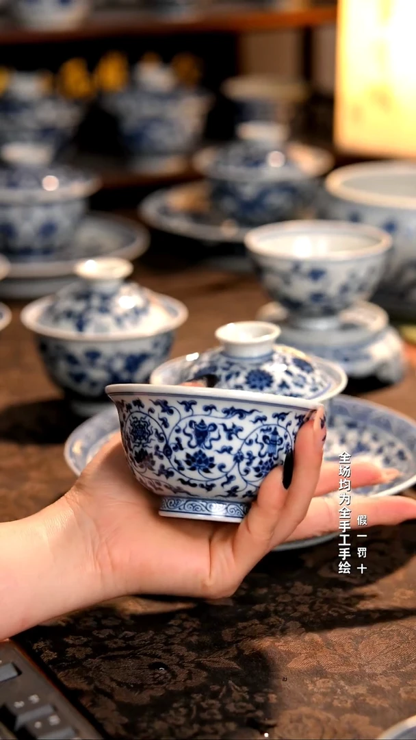 景德镇全手工手绘柴窑茶器福利