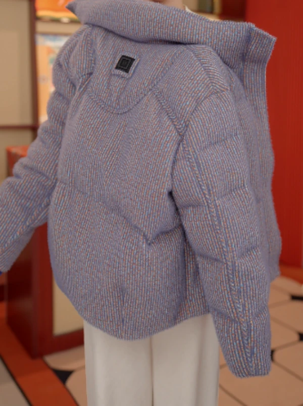 ML-2025冬季新款蓝紫色羽绒服