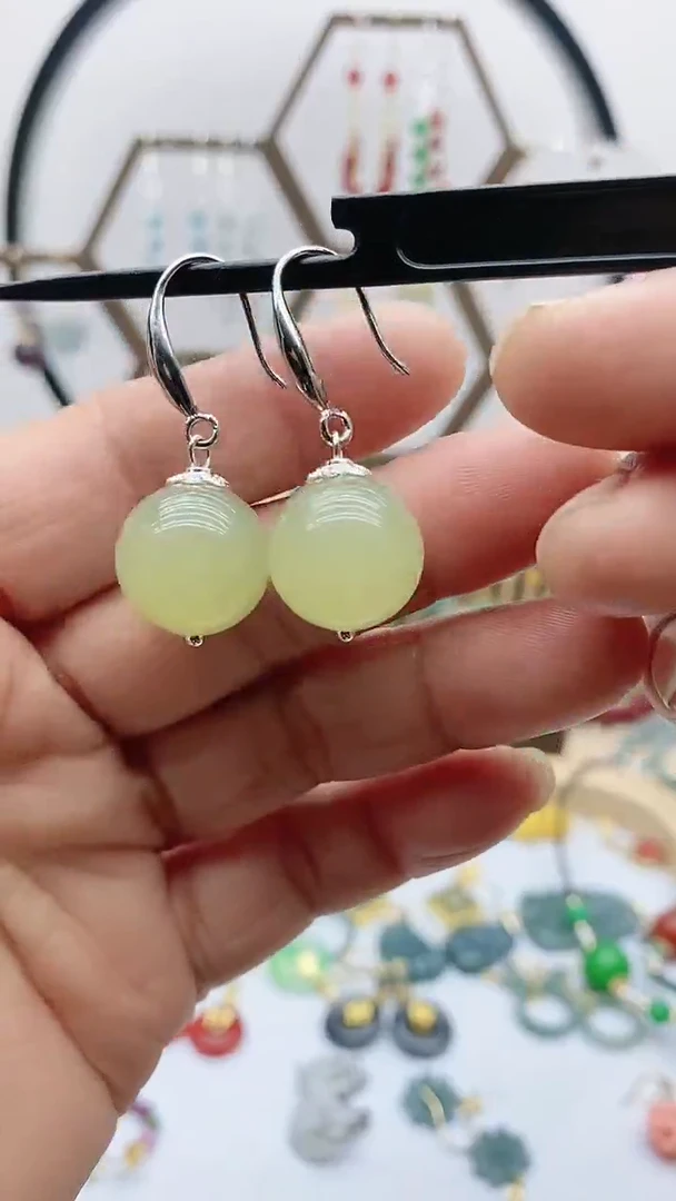 未镶嵌和田玉耳饰623