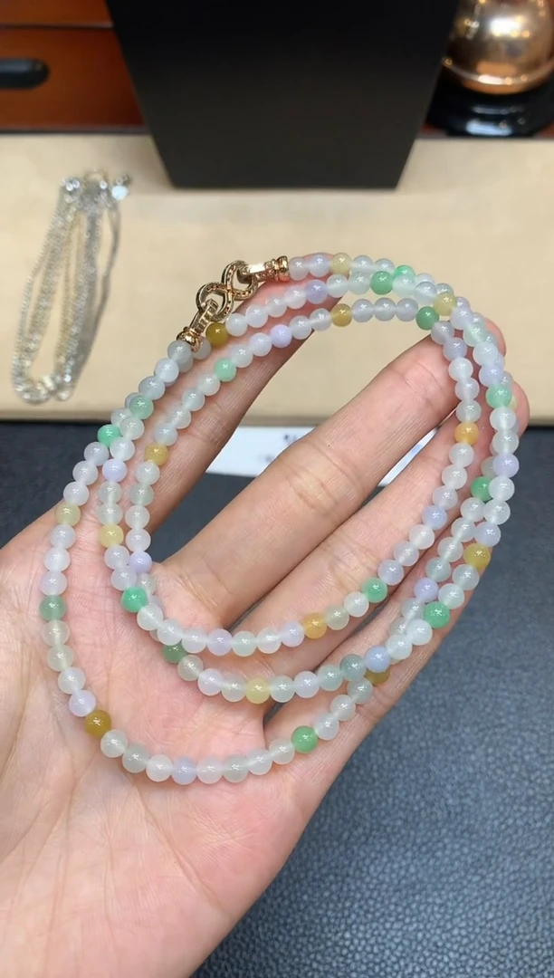 18K金镶嵌手链翡翠珠子【无服务费【24小时鉴赏期】