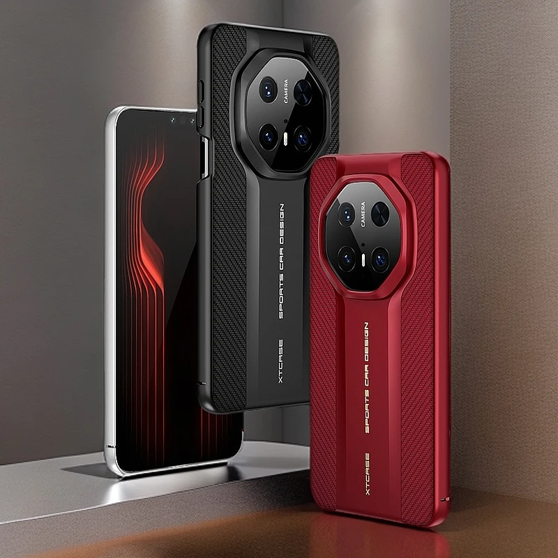 适用华为Mate70pro/RS手机壳高级轻奢素皮超跑壳防摔内置磁无线充