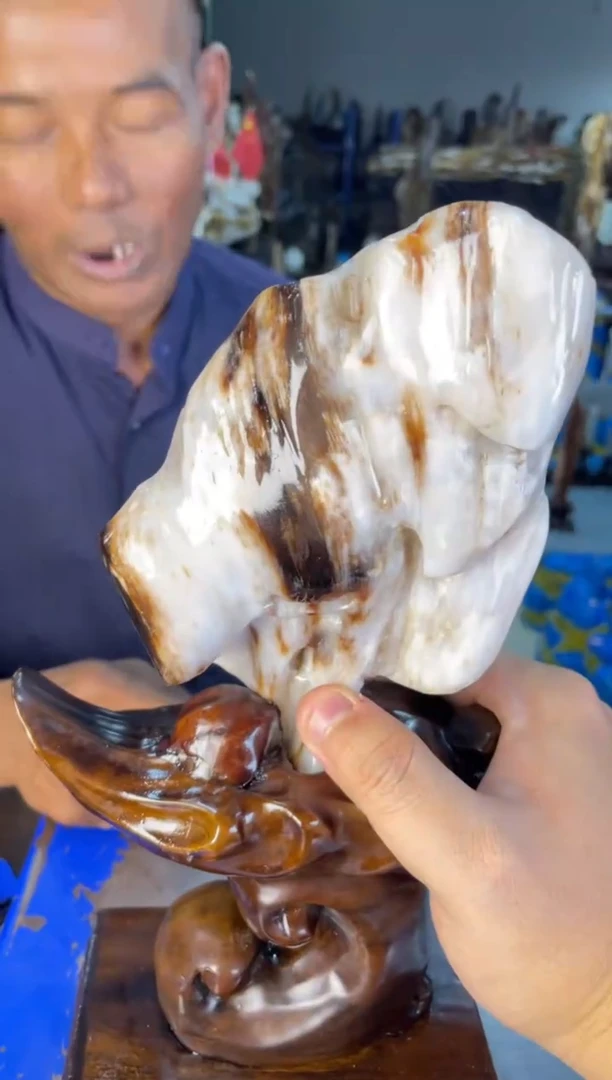 未镶嵌摆件硅化玉77
