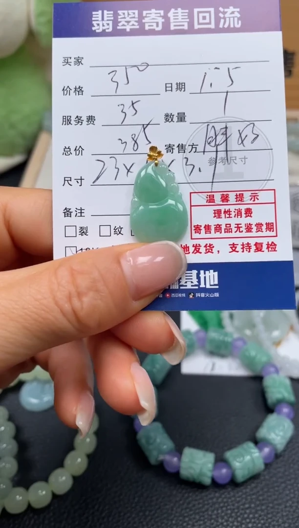 颈饰18K金镶嵌翡翠10153053