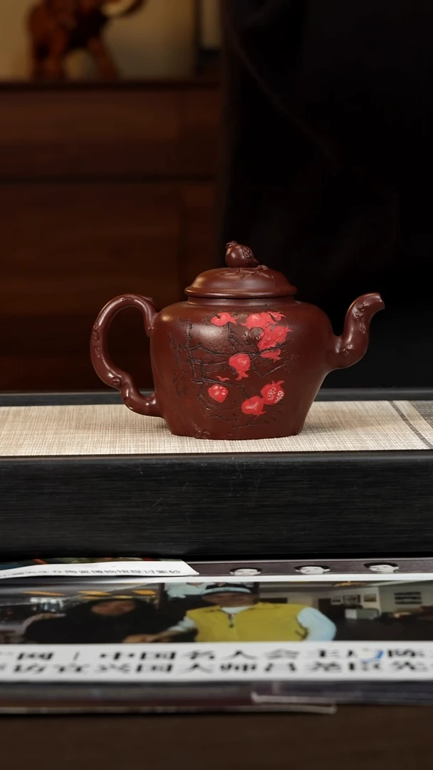 茶壶紫砂【P021】石榴壶  380c  WXM