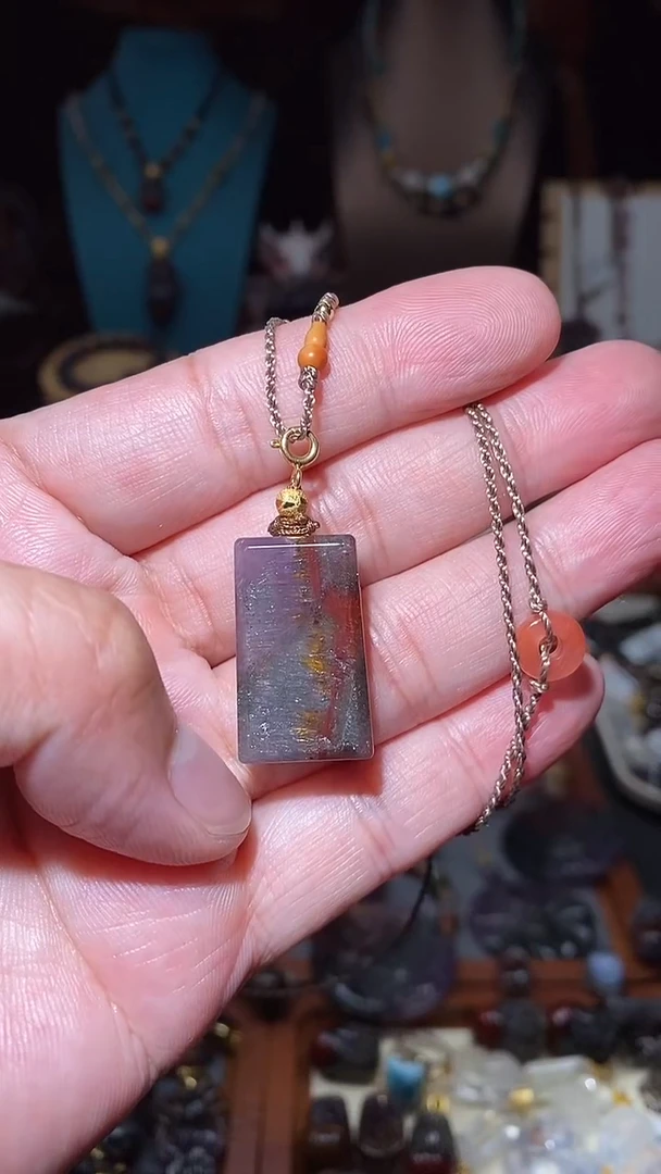 水晶珠宝半成品未镶嵌极光无事牌