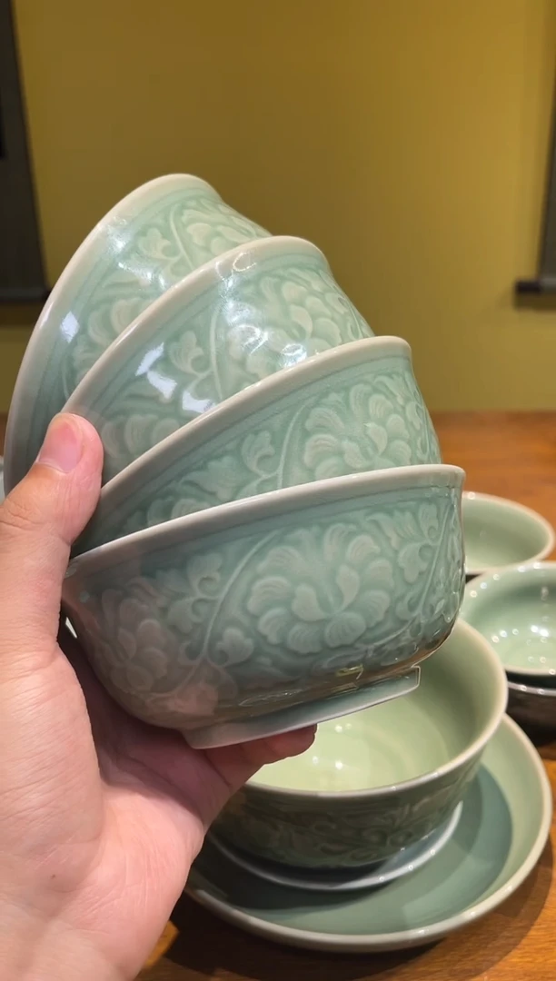 微瑕5.5低牡丹碗4只