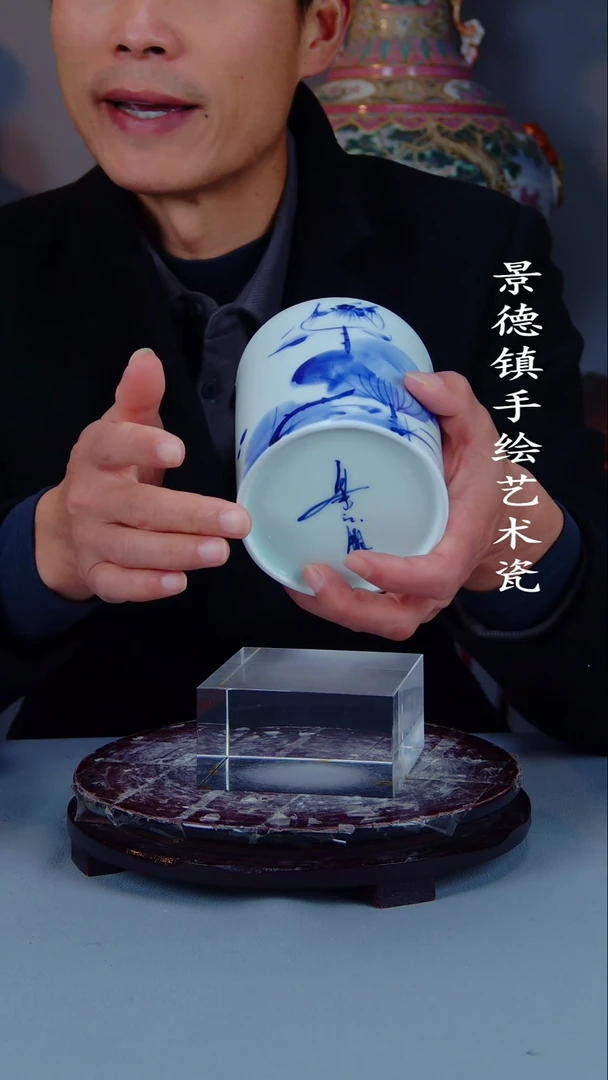 摆件陶瓷景德镇手工手绘陶瓷摆件6