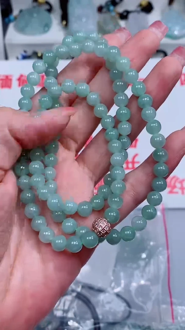 翡翠未镶嵌颈饰珠链