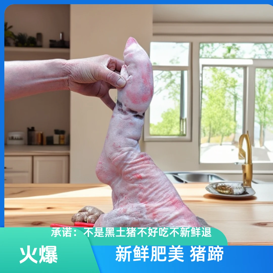 【猪后蹄 黑毛猪5斤 】不够就补肉 大别山金寨黑毛猪放养跑山猪