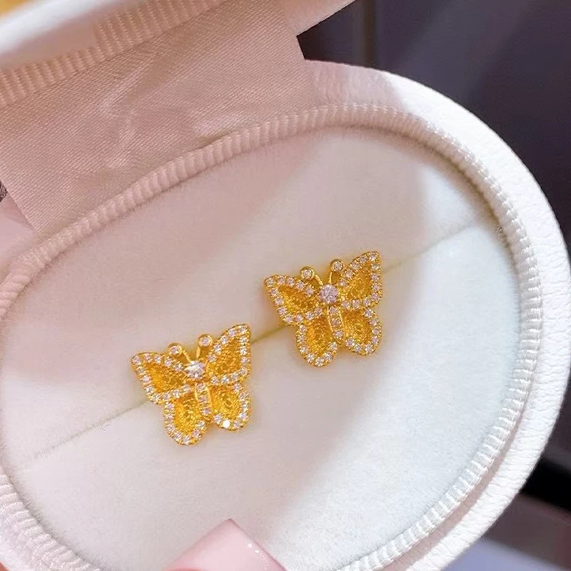 FXM/梓珊 合金耳饰 花丝蝴蝶耳饰 ZR-A620