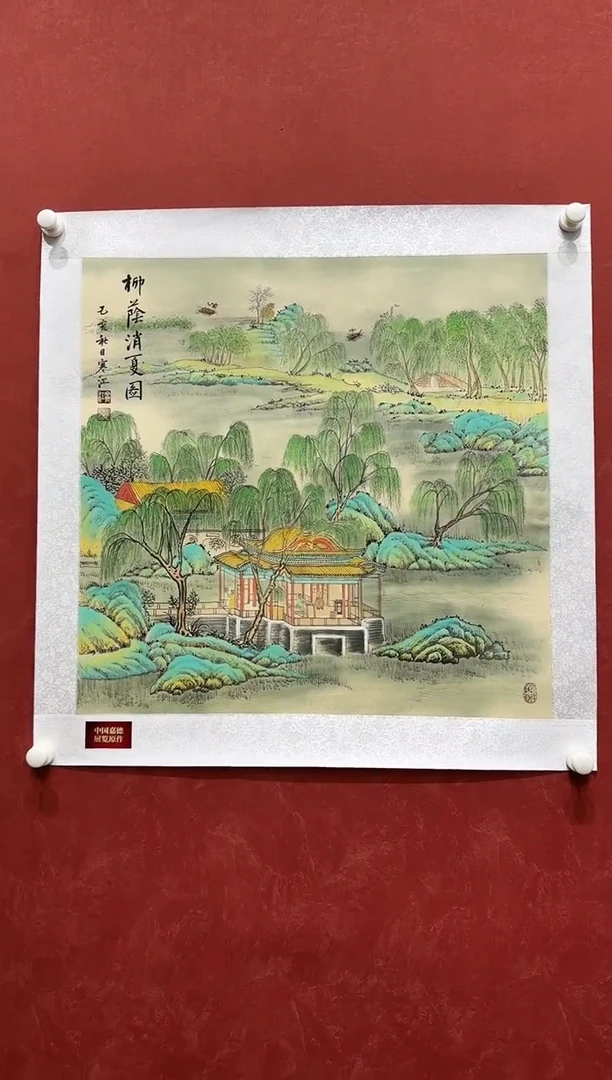 国画21寒江   界画   4平尺