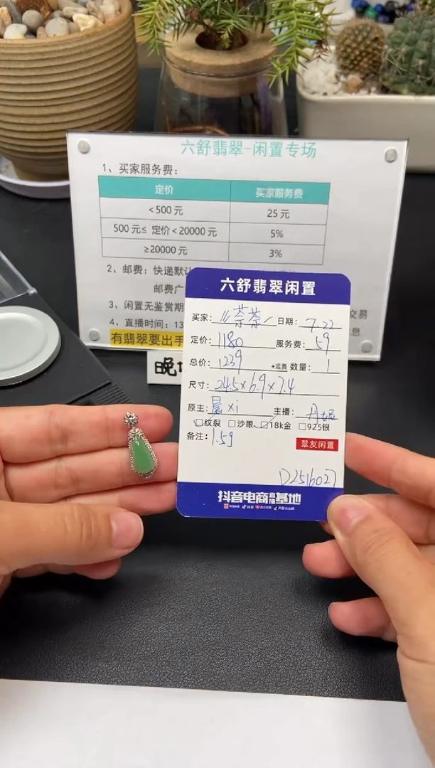 翡翠18K金镶嵌颈饰?**酱D2516027
