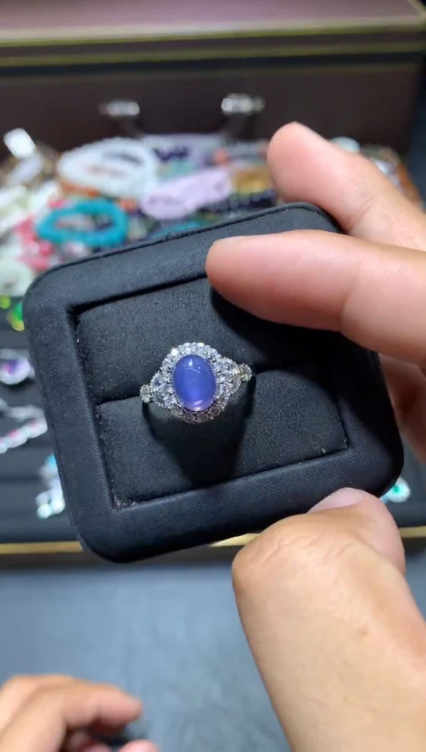 水晶戒指未镶嵌K25紫玉晶