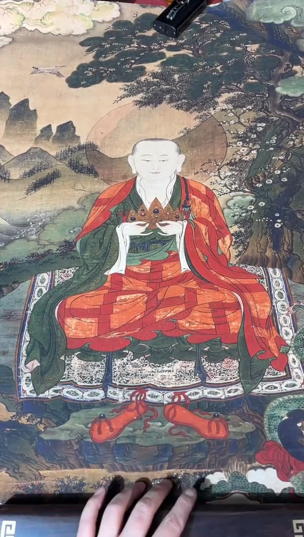 卷轴画龙妹的唐卡tk16136