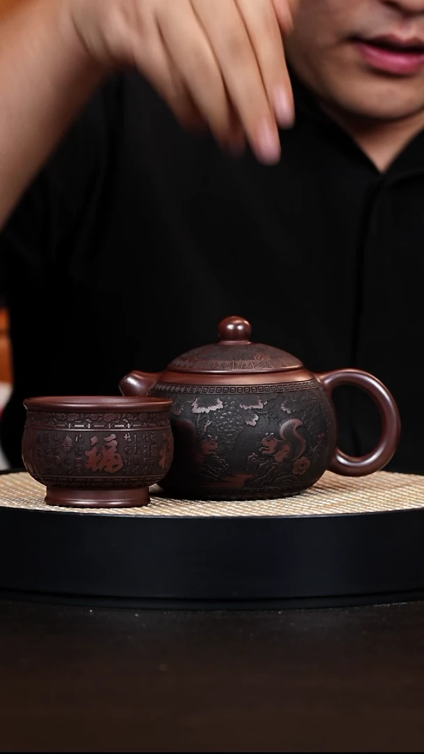 茶壶紫砂西施 石红