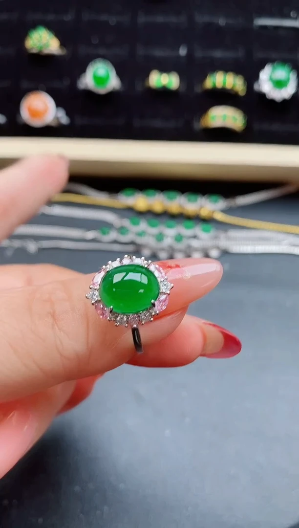 【闪购商品】翡翠戒指银S925镶嵌321321