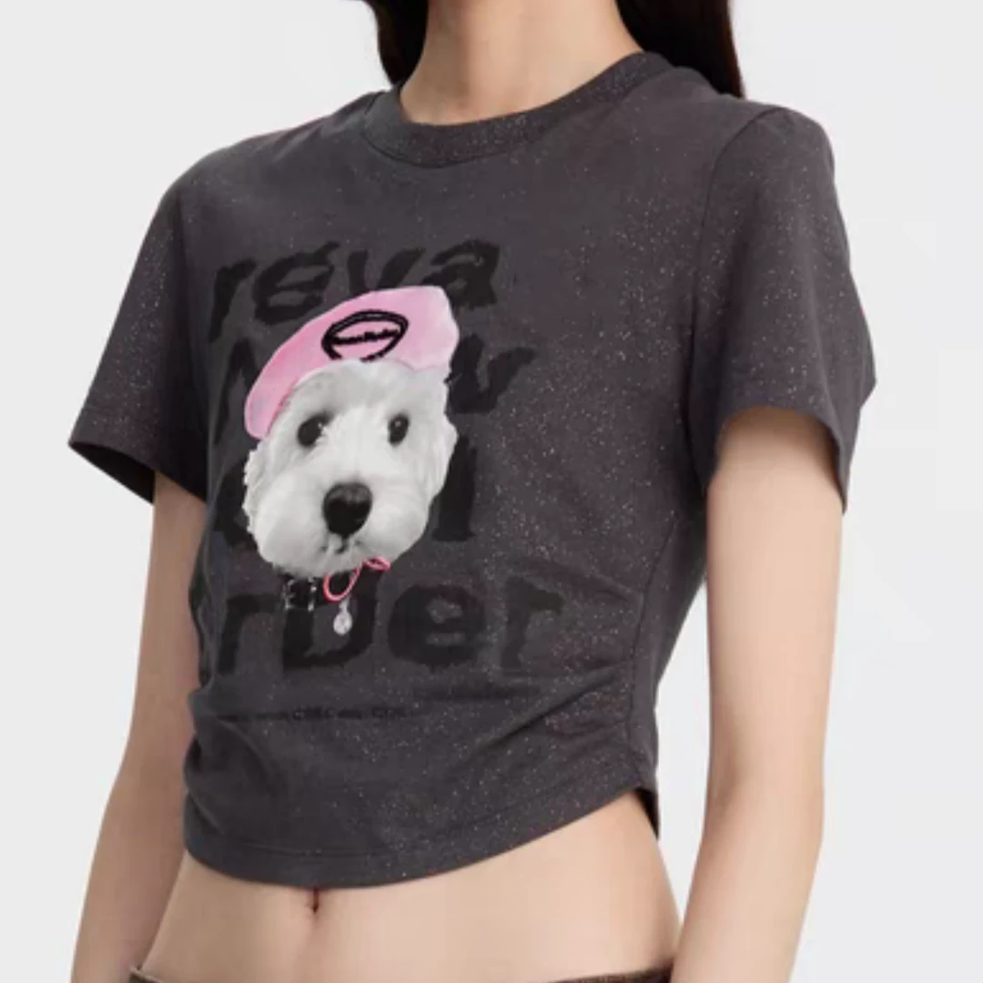 【济州岛】西高地小狗印花短袖T恤 网家