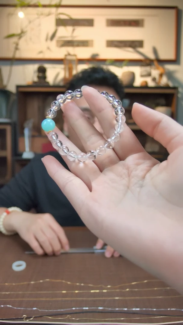 【闪购商品】水晶手串未镶嵌白水晶手串ZD多样性发一