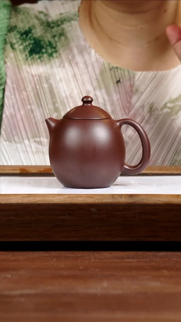 茶壶紫砂四号井紫泥龙蛋300CC