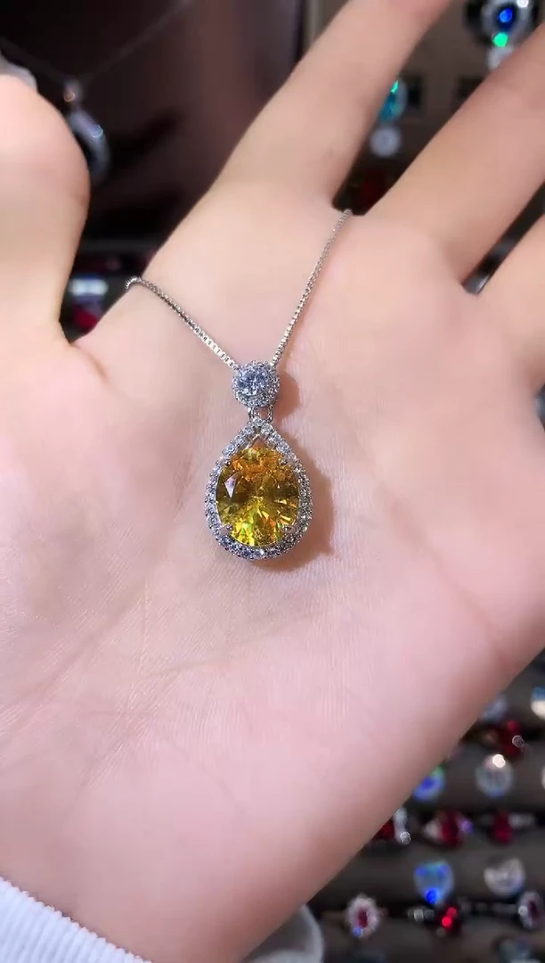 无吊坠925银金丝雀色吊坠