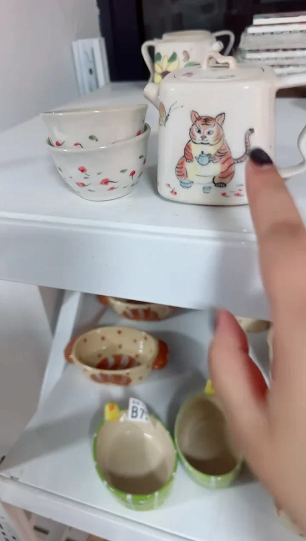 陶瓷1壶2杯【十里高温釉下彩陶瓷】