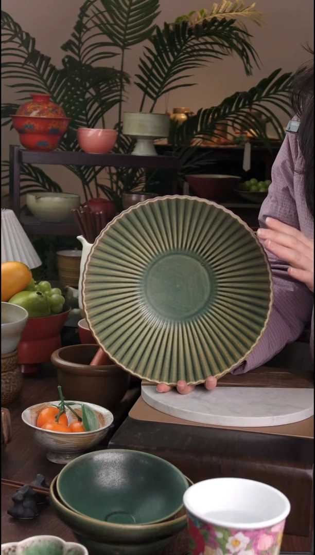碗微瑕景德镇手工高温餐具菊花瓣大汤碗