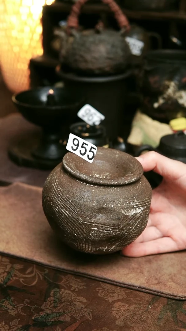 955紫砂全手工粉引建水