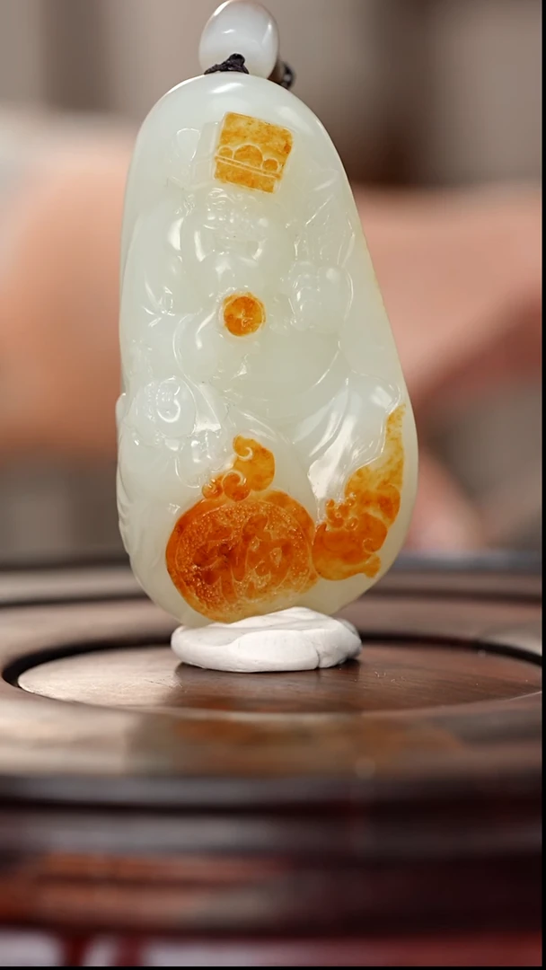 未镶嵌和田玉挂件玛**卡和田玉