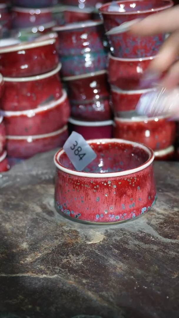 摆件陶精品窑变钧瓷茶器