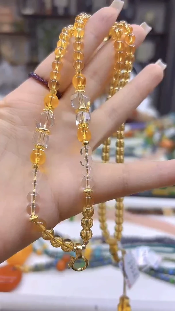 未镶嵌项链黄晶DIY款X595