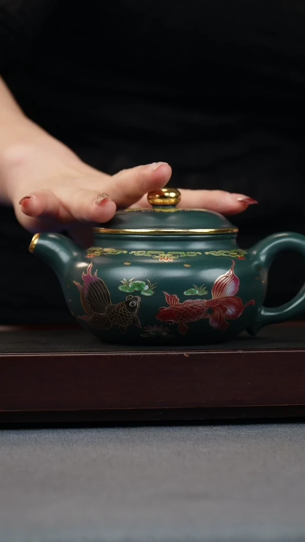 【闪购商品】紫砂茶壶苏门答腊青 金鱼仿古