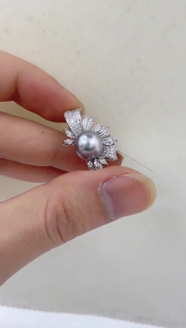 银S925镶嵌颈饰海水珍珠