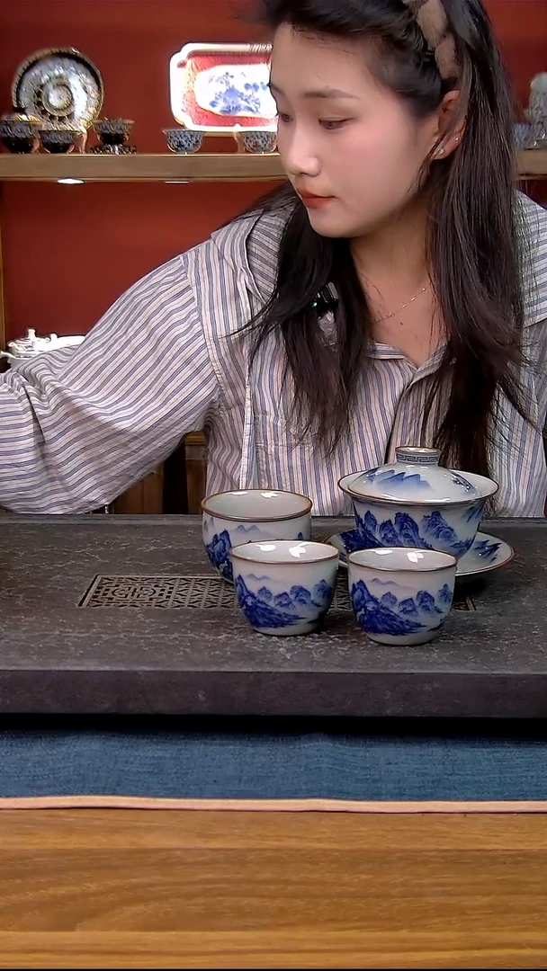 简装家用款4件套 老陶泥开片纹陶瓷茶具