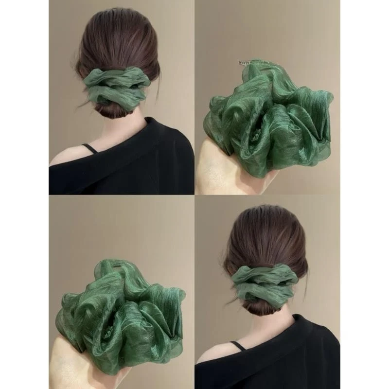网纱大号大肠发圈女高级感大弹力扎头发绳绳韩国网红时尚简约发饰
