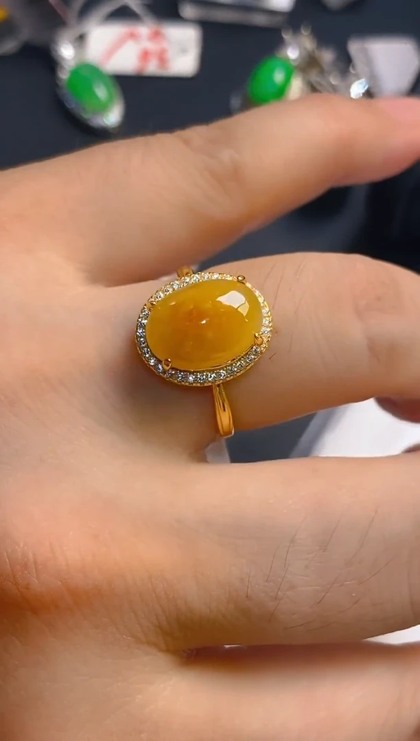 翡翠银S925镶嵌耳饰天然