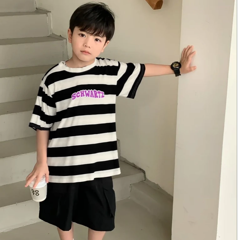 10210高端专享夏款短袖黑白条纹（斯）