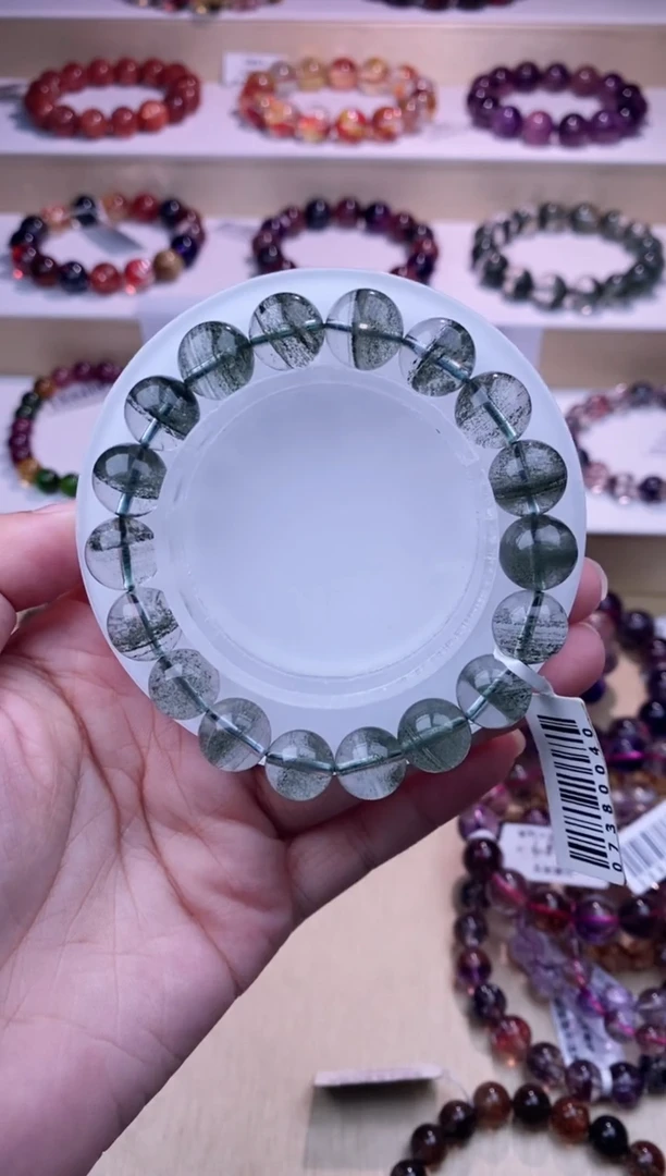 未镶嵌手链水晶千层绿幽灵11m+