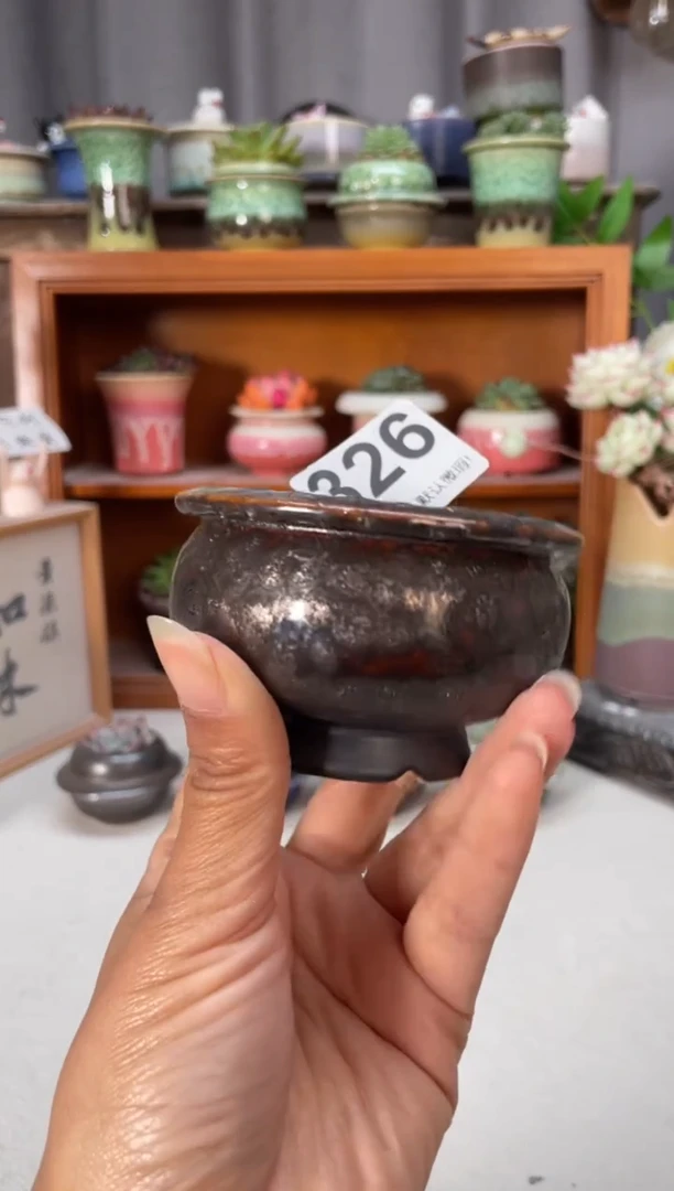 瓷片326知木小芳花盆