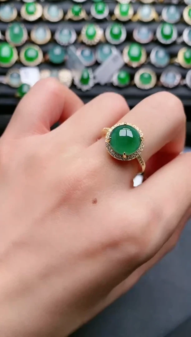 【闪购商品】翡翠戒指银S925镶嵌1111111