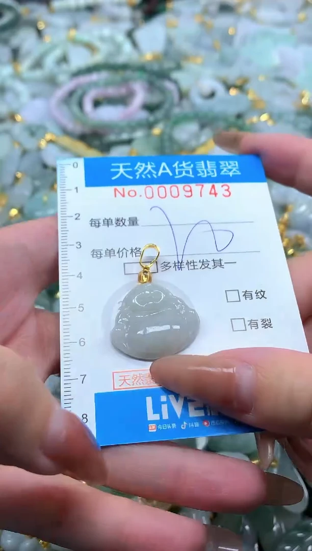 颈饰未镶嵌翡翠净货挂件-9743