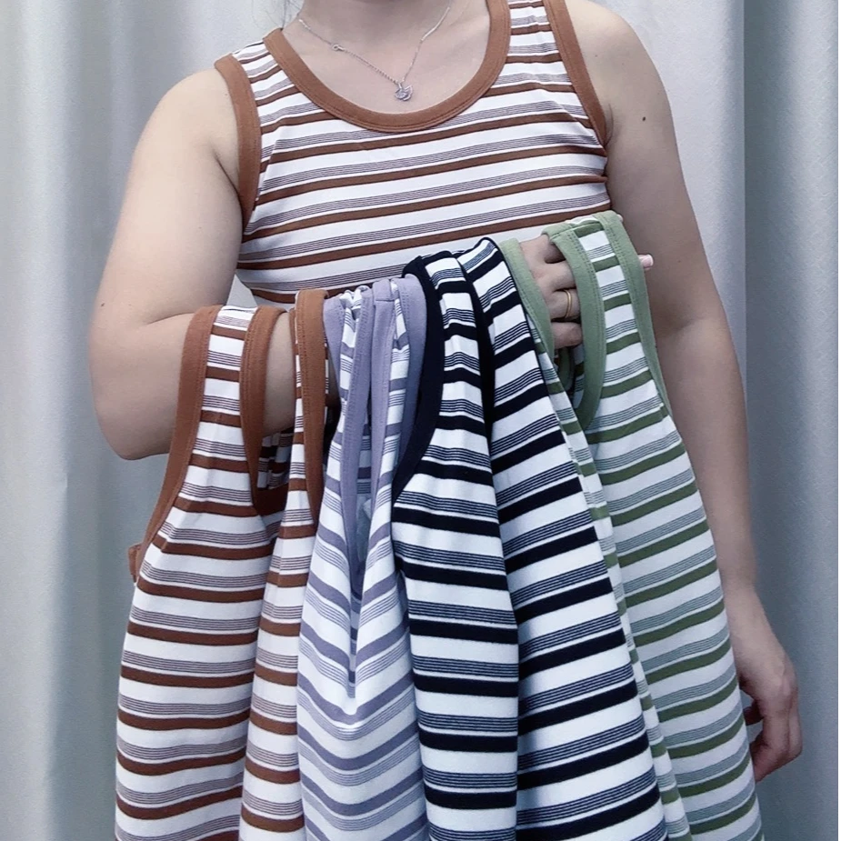 条纹秋冬女女士秋冬宽纹美背背心打底衫内搭上衣显瘦针织休闲百搭