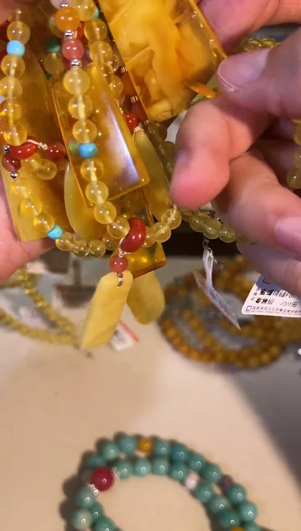 蜜蜡项链未镶嵌p601多样性发货一件