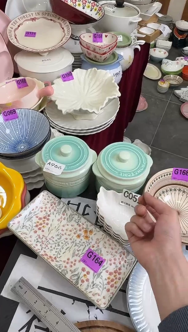 摆件陶A966-2个 陶瓷餐具库存微瑕