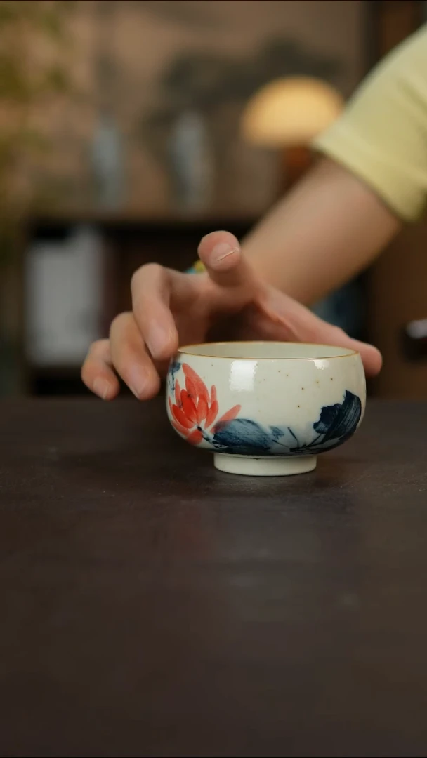 杯景德镇陶瓷杯碗柴烧多人瑕疵