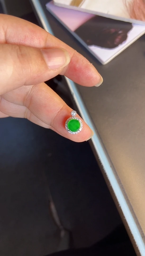 吊坠(不含链)银S925镶嵌翡翠1